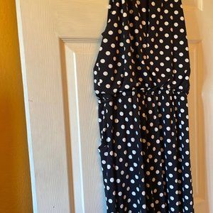 Navy Polka dot Dress